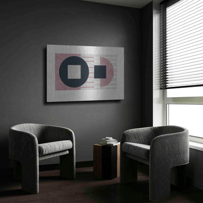 Luxe Metal Art 'Laterally Speaking Mauve' by Mike Schick, Metal Wall Art,24x16