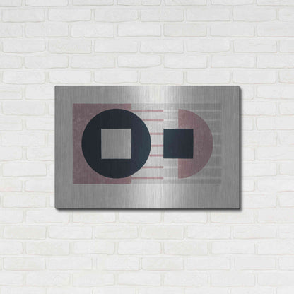 Luxe Metal Art 'Laterally Speaking Mauve' by Mike Schick, Metal Wall Art,36x24