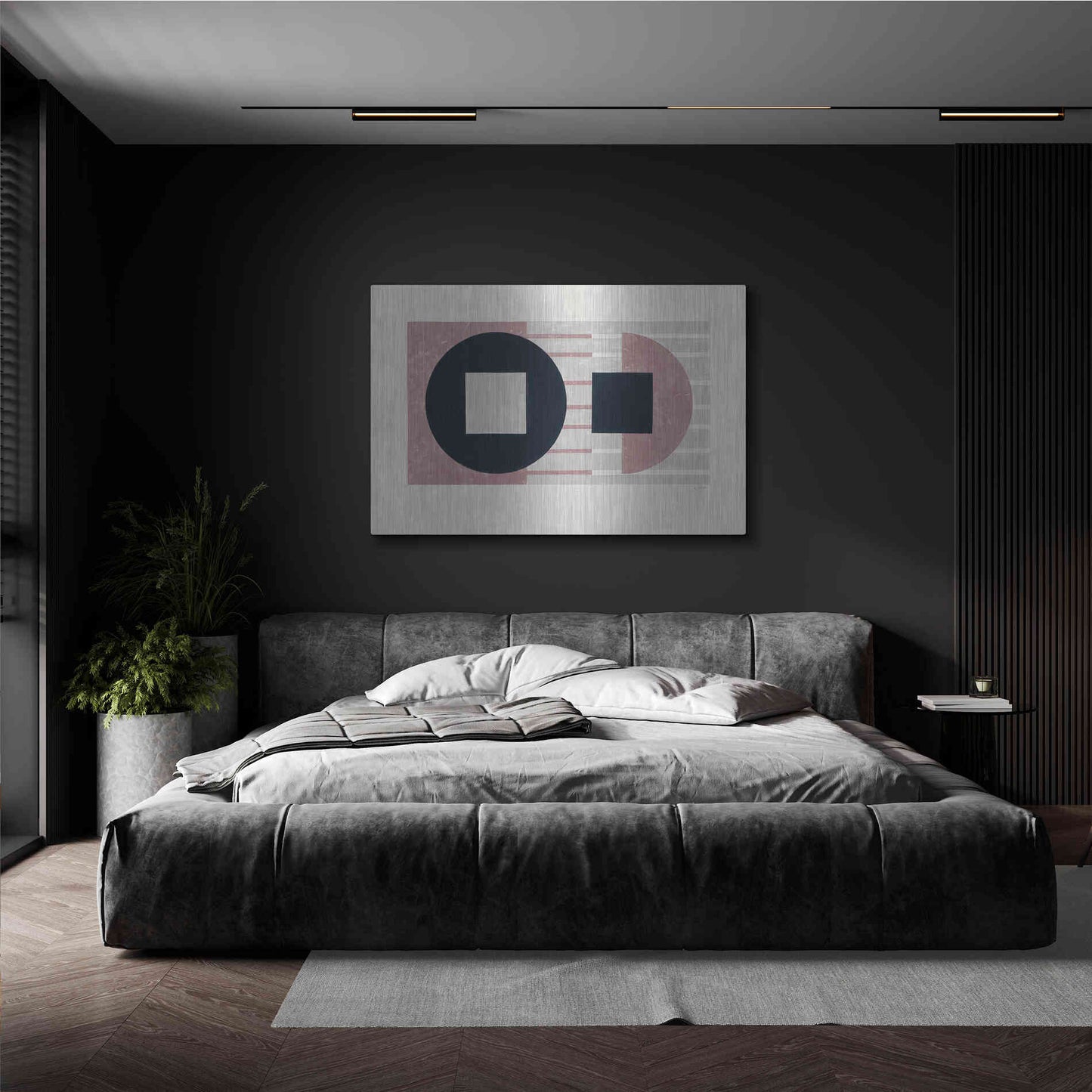 Luxe Metal Art 'Laterally Speaking Mauve' by Mike Schick, Metal Wall Art,36x24