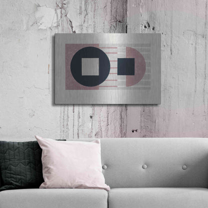 Luxe Metal Art 'Laterally Speaking Mauve' by Mike Schick, Metal Wall Art,36x24