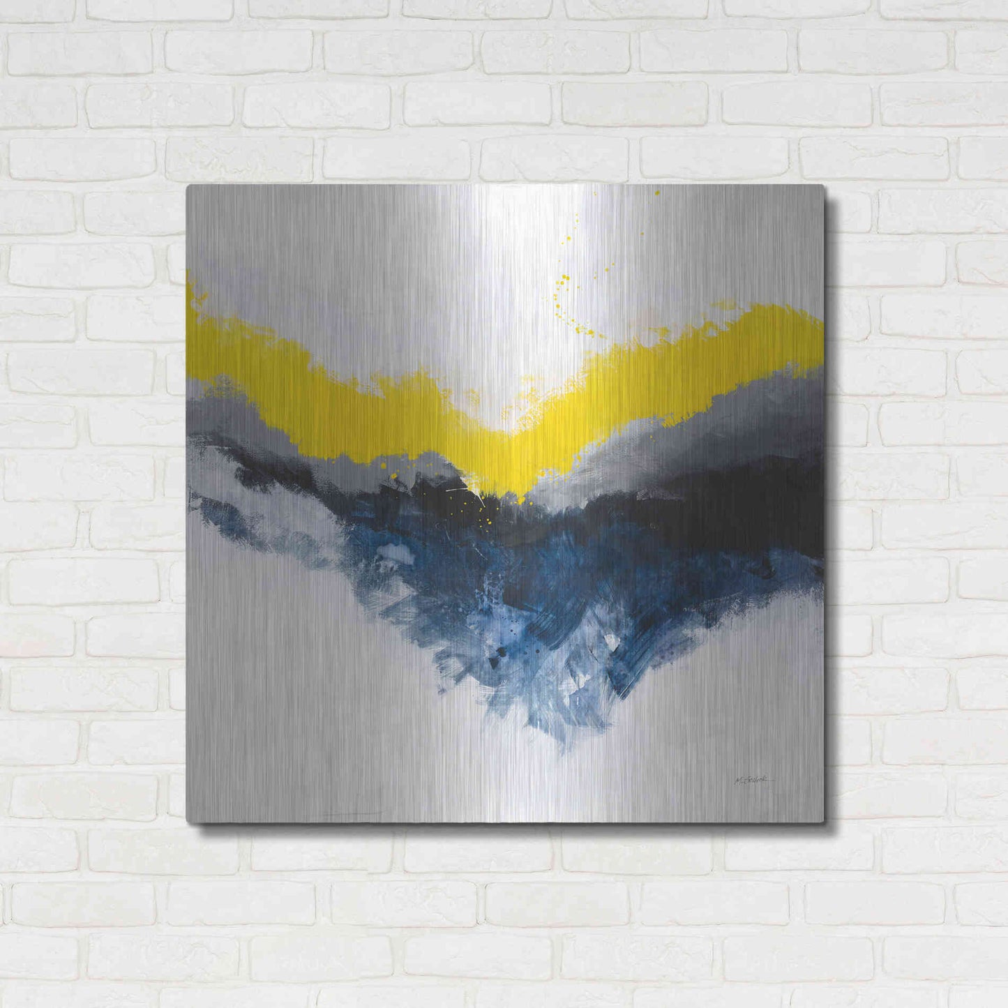 Luxe Metal Art 'Cascade' by Mike Schick, Metal Wall Art,36x36