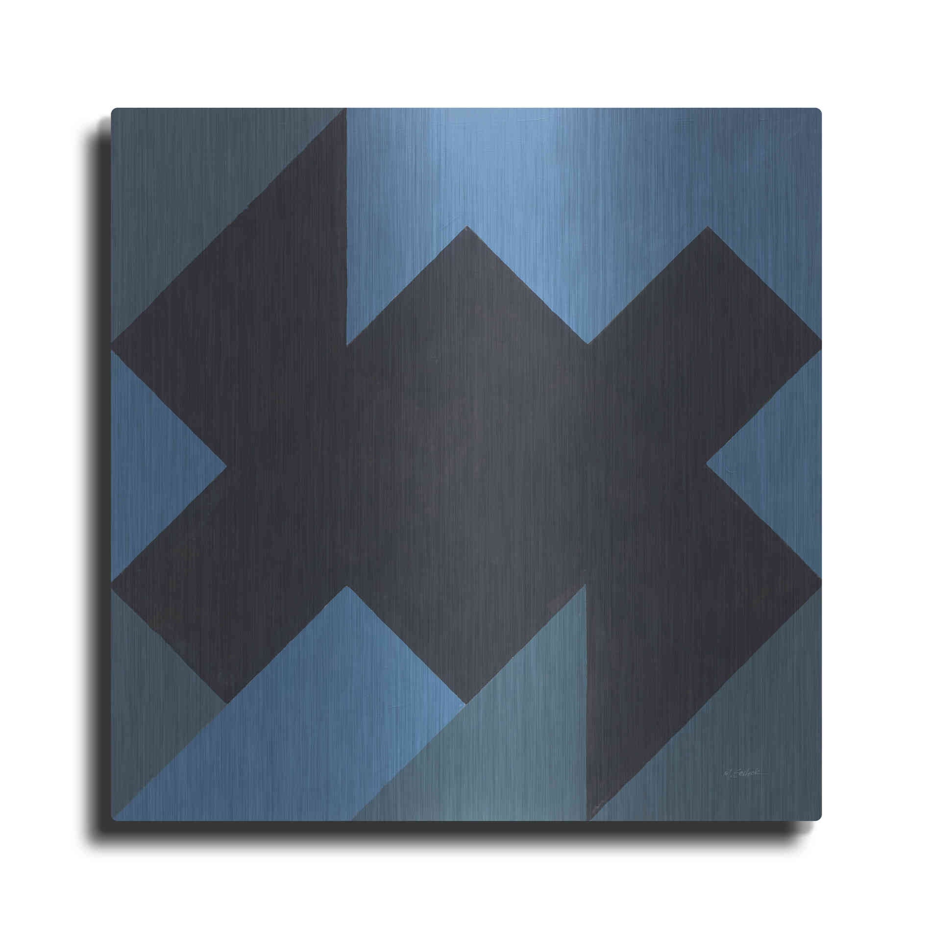 Luxe Metal Art 'Triangles II' by Mike Schick, Metal Wall Art