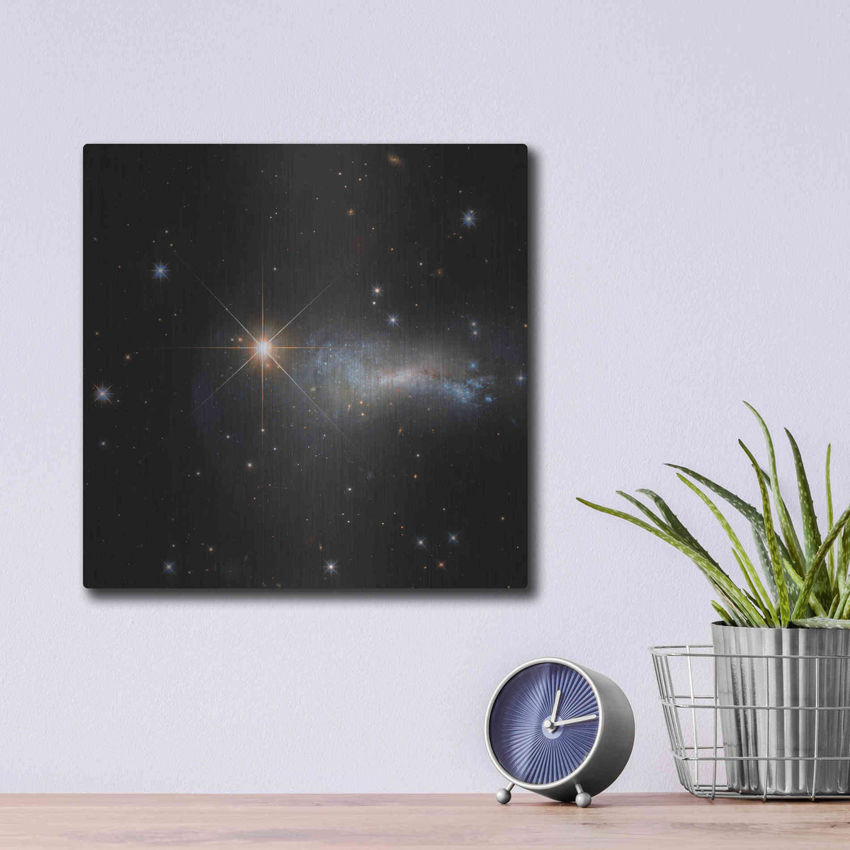 Luxe Metal Art 'Outshine' Hubble Space Telescope Metal Wall Art,12x12