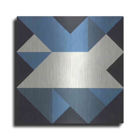 Luxe Metal Art 'Triangles III' by Mike Schick, Metal Wall Art