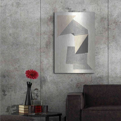 Luxe Metal Art 'Paper Trail Neutral' by Mike Schick, Metal Wall Art,24x36