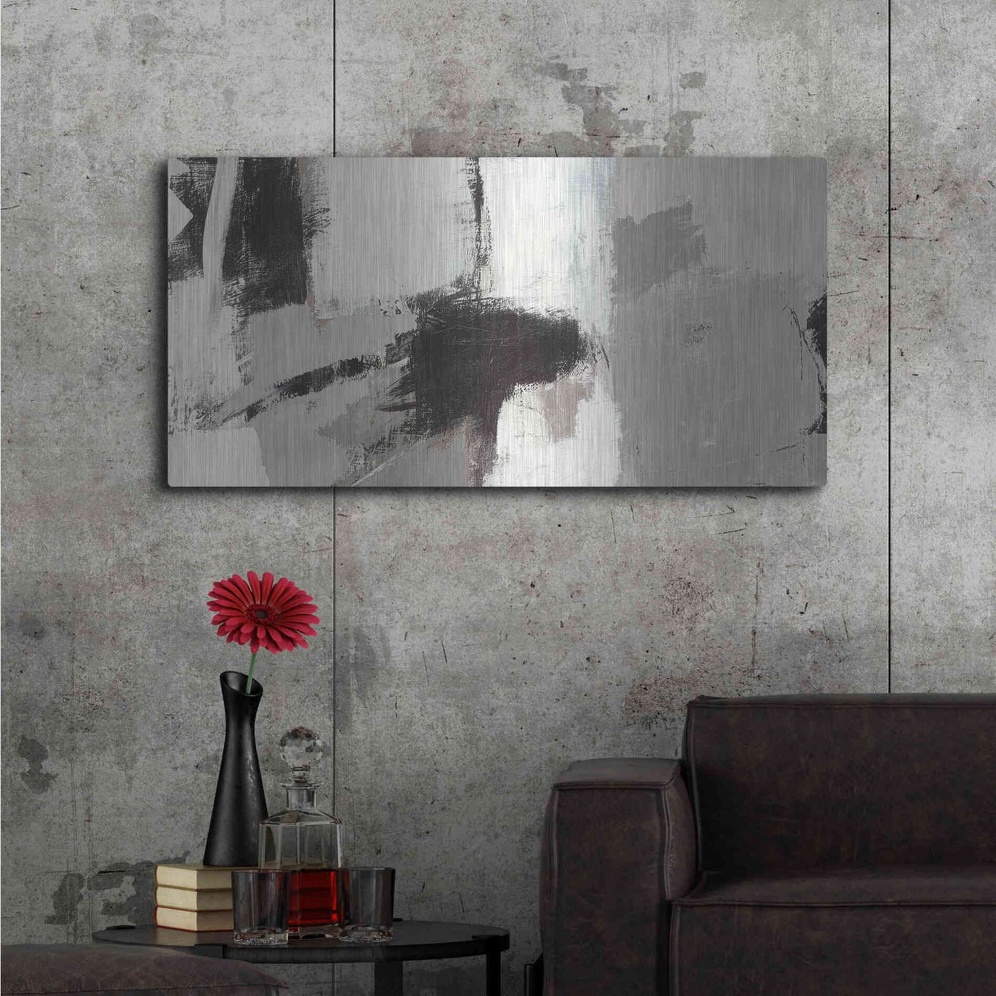 Luxe Metal Art 'Catalina I Neutral Crop' by Mike Schick, Metal Wall Art,48x24