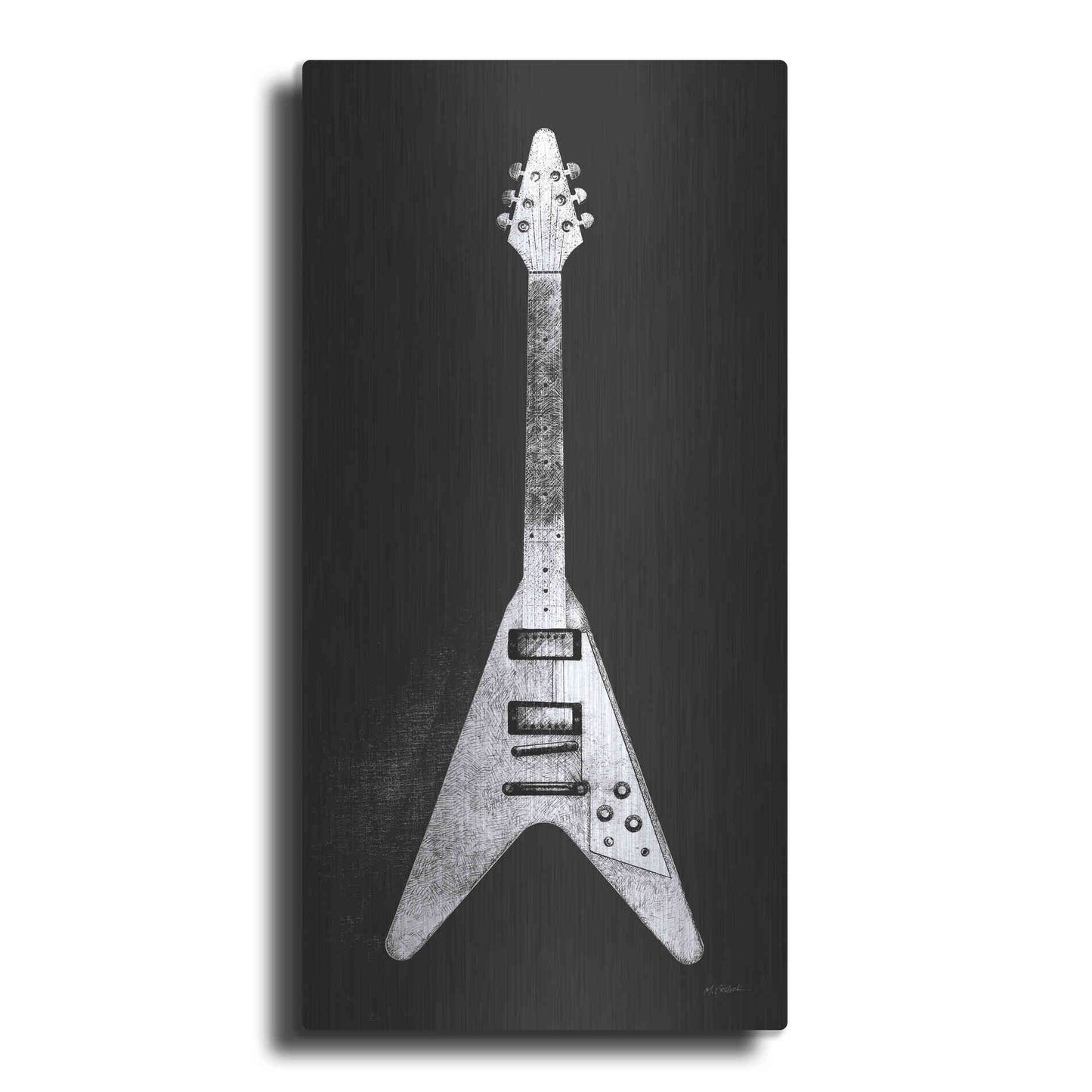 Luxe Metal Art 'Garage Band III Wb' by Mike Schick, Metal Wall Art