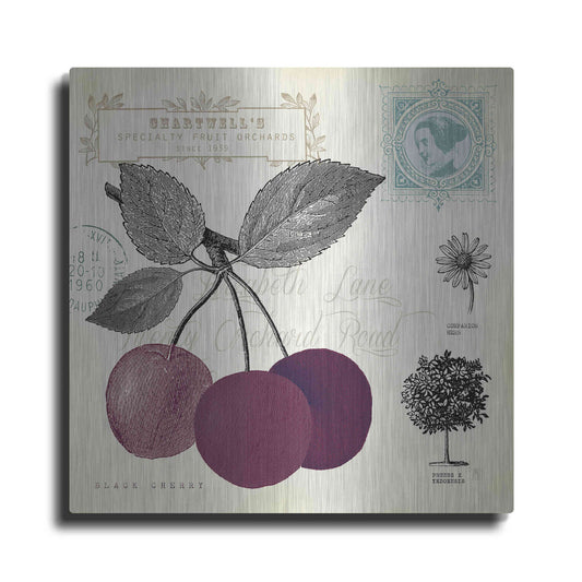 Luxe Metal Art 'Cherry Notes' by Studio Mousseau, Metal Wall Art