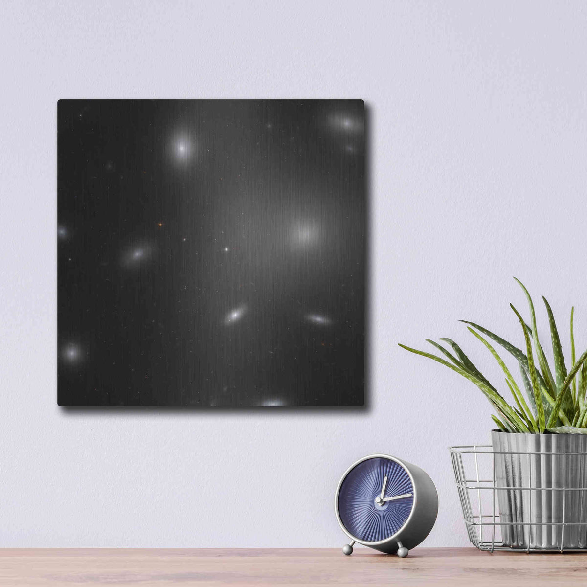 Luxe Metal Art 'NGC 4874' Hubble Space Telescope Metal Wall Art,12x12