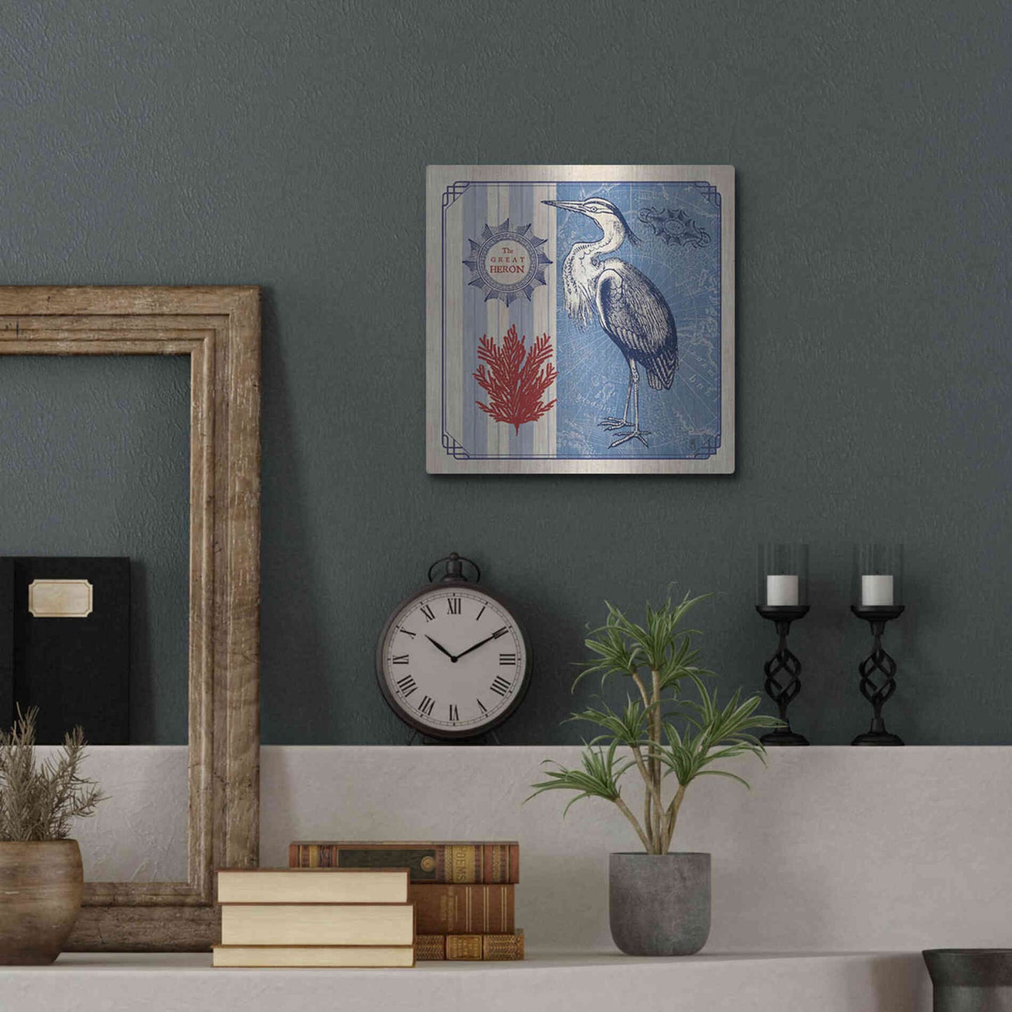 Luxe Metal Art 'Sea Bird IV' by Studio Mousseau, Metal Wall Art,12x12