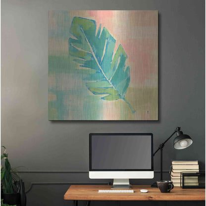 Luxe Metal Art 'Beach Cove Leaves III' by Studio Mousseau, Metal Wall Art,36x36