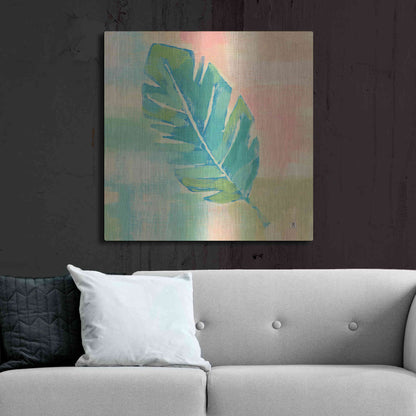 Luxe Metal Art 'Beach Cove Leaves III' by Studio Mousseau, Metal Wall Art,36x36