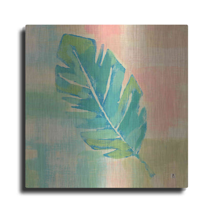 Luxe Metal Art 'Beach Cove Leaves III' by Studio Mousseau, Metal Wall Art