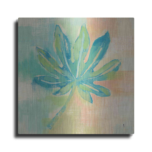 Luxe Metal Art 'Beach Cove Leaves IV' by Studio Mousseau, Metal Wall Art