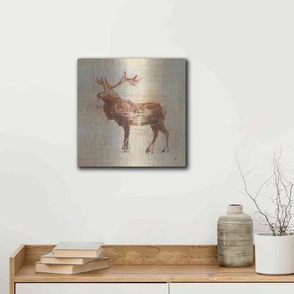 Luxe Metal Art 'Elk Study' by Studio Mousseau, Metal Wall Art,12x12