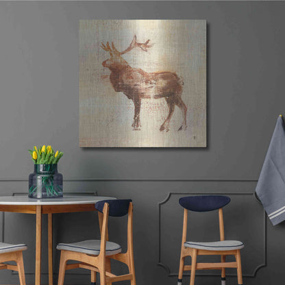 Luxe Metal Art 'Elk Study' by Studio Mousseau, Metal Wall Art,36x36