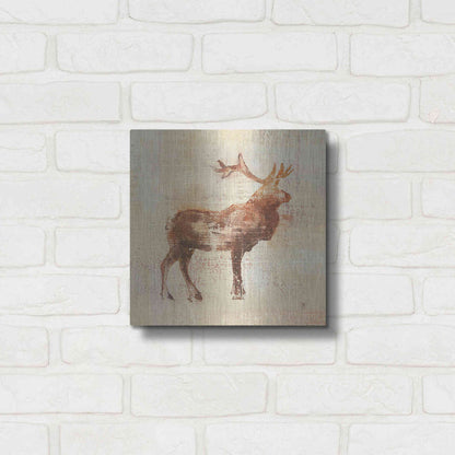 Luxe Metal Art 'Elk Study v2' by Studio Mousseau, Metal Wall Art,12x12