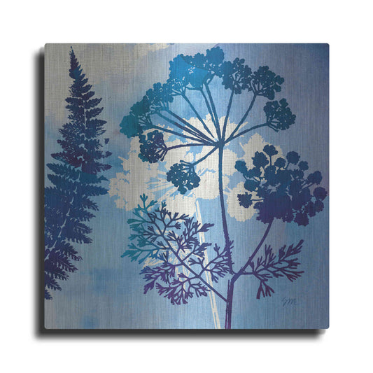 Luxe Metal Art 'Blue Sky Garden II' by Studio Mousseau, Metal Wall Art