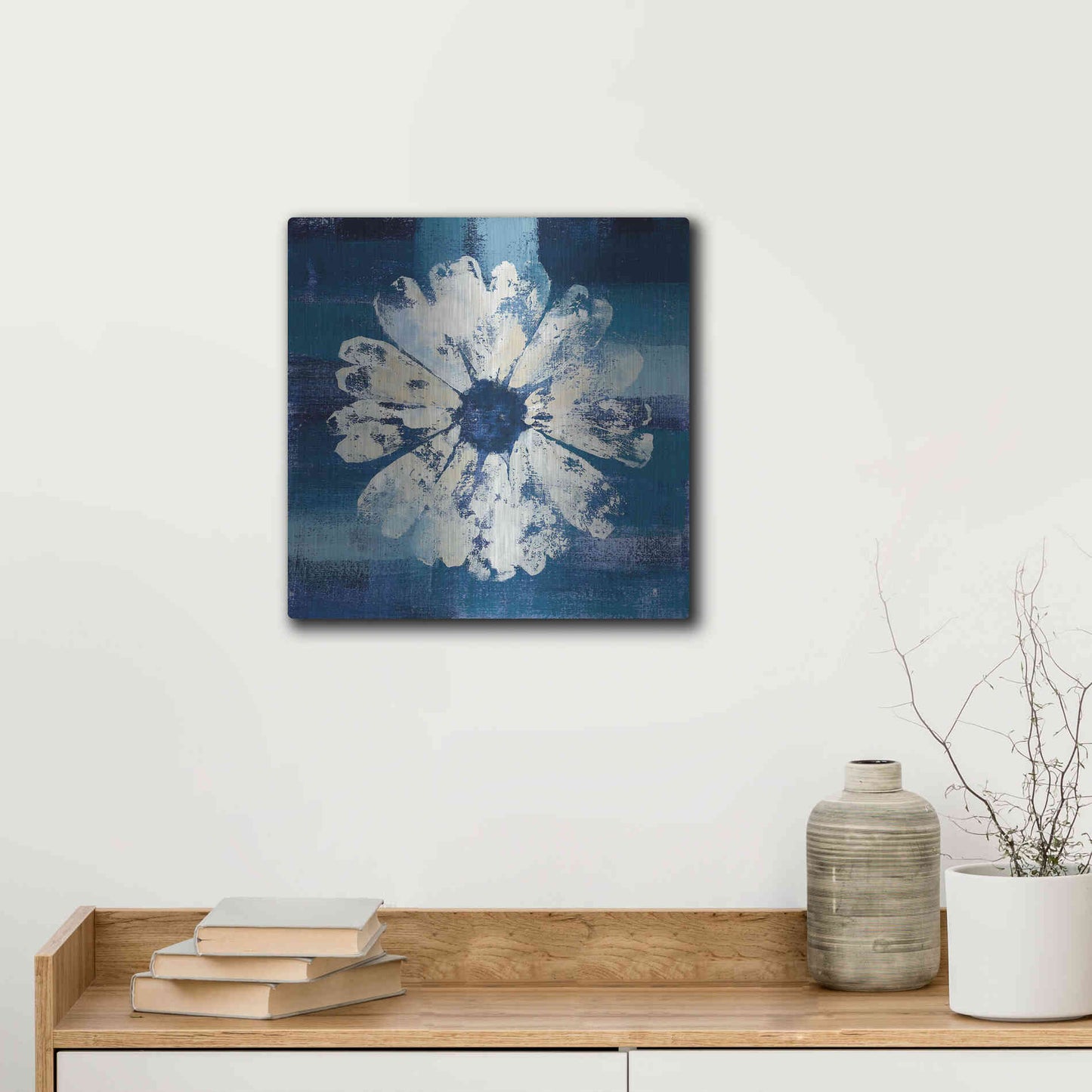 Luxe Metal Art 'Ocean Bloom II' by Studio Mousseau, Metal Wall Art,12x12