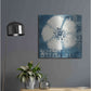 Luxe Metal Art 'Daisy for Barbara Blue Crop' by Studio Mousseau, Metal Wall Art,24x24