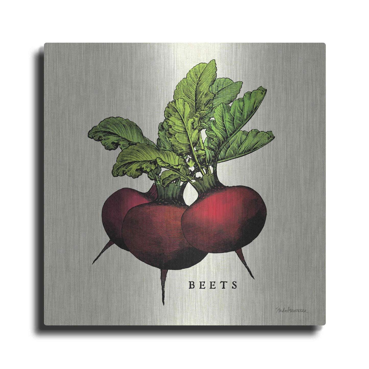 Luxe Metal Art 'Linen Vegetable I v2' by Studio Mousseau, Metal Wall Art