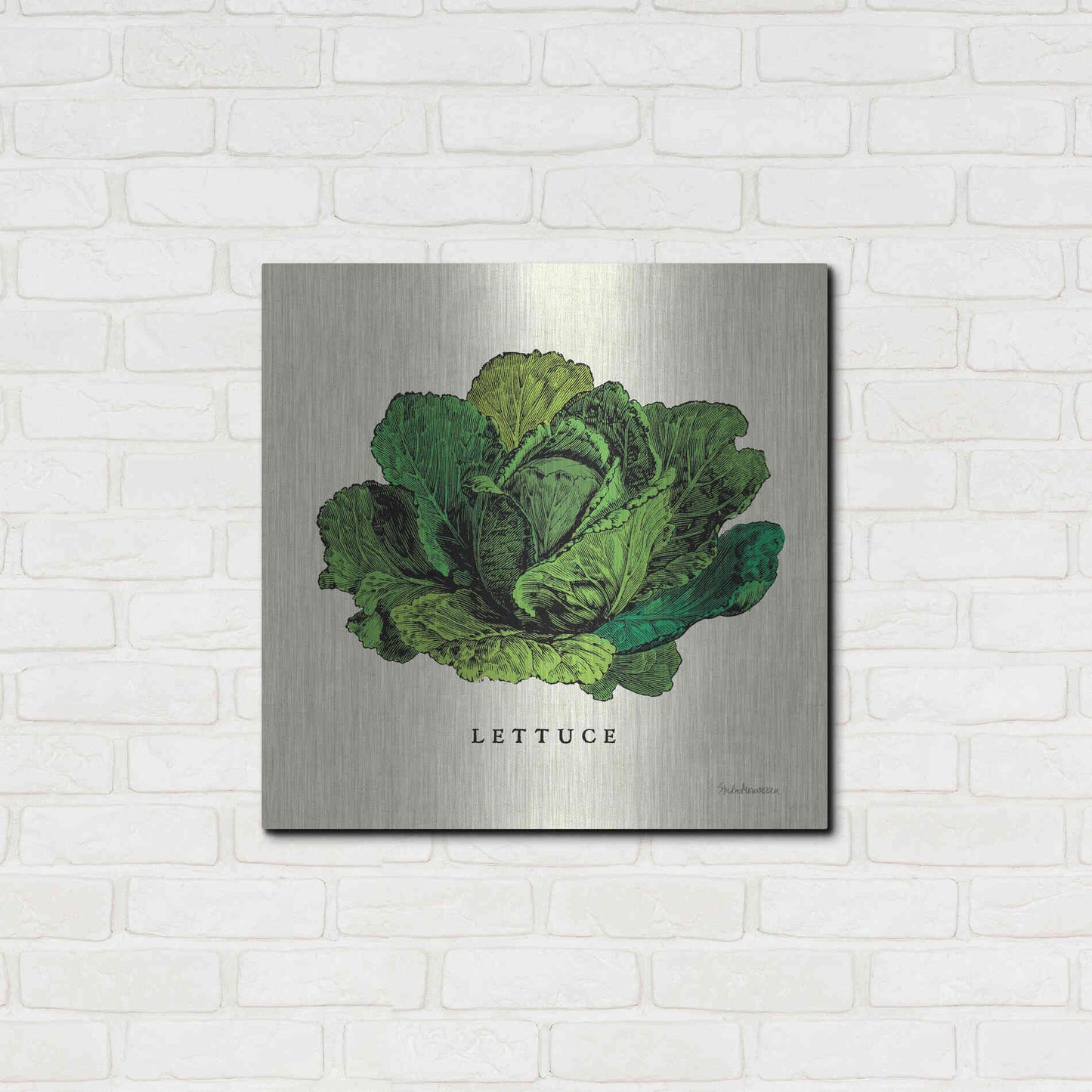 Luxe Metal Art 'Linen Vegetable II v2' by Studio Mousseau, Metal Wall Art,24x24