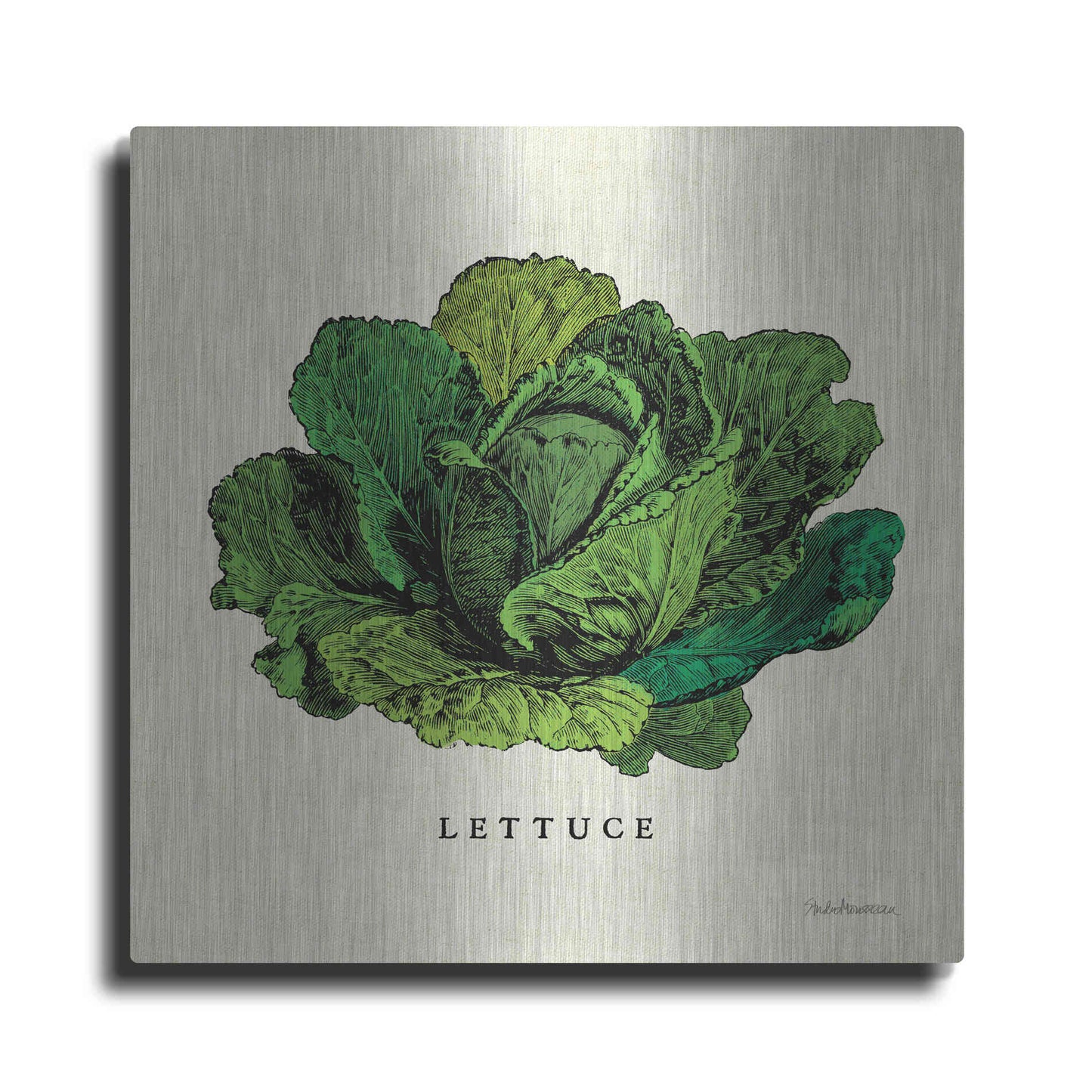 Luxe Metal Art 'Linen Vegetable II v2' by Studio Mousseau, Metal Wall Art