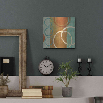 Luxe Metal Art 'Abstract of Circles' by Studio Mousseau, Metal Wall Art,12x12