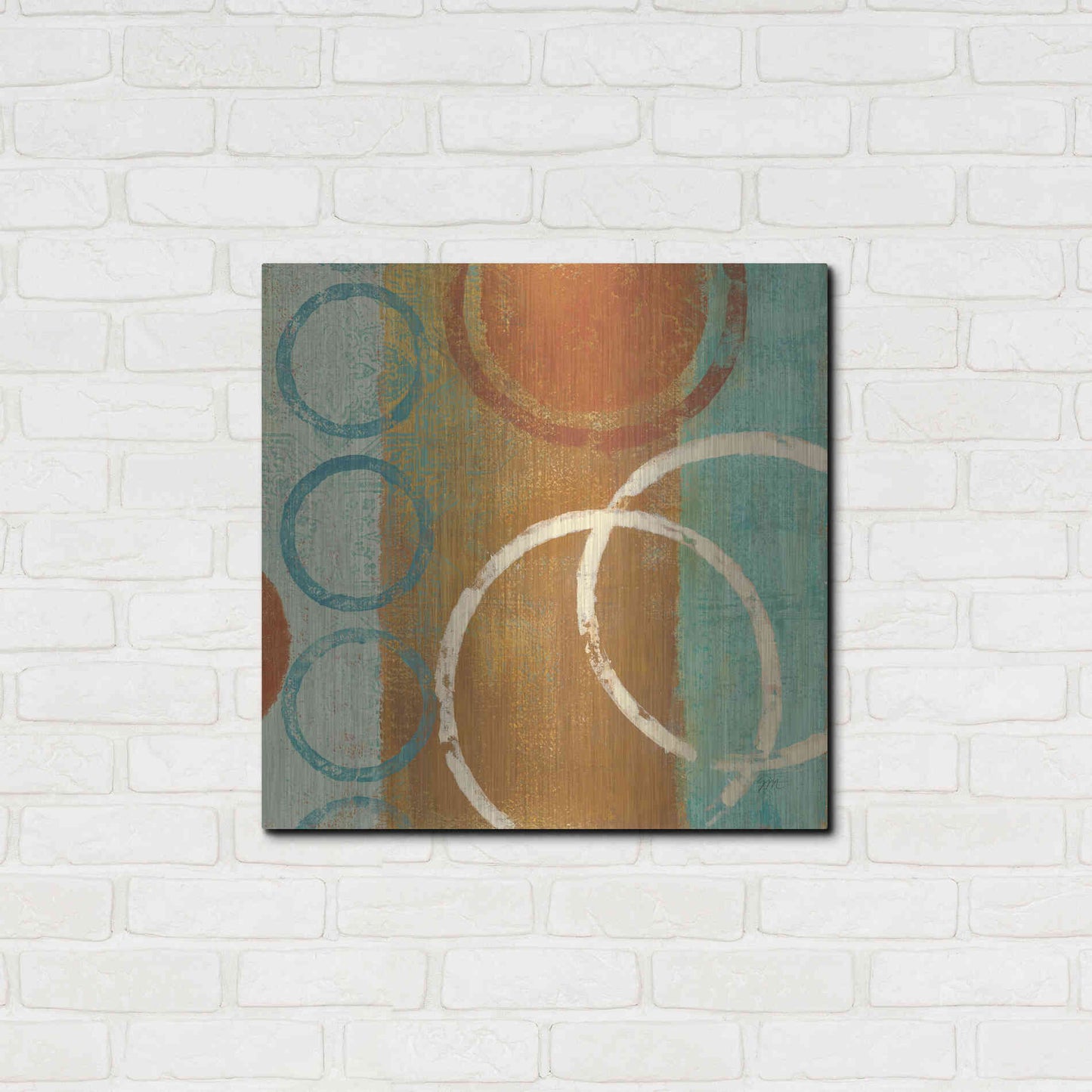 Luxe Metal Art 'Abstract of Circles' by Studio Mousseau, Metal Wall Art,24x24