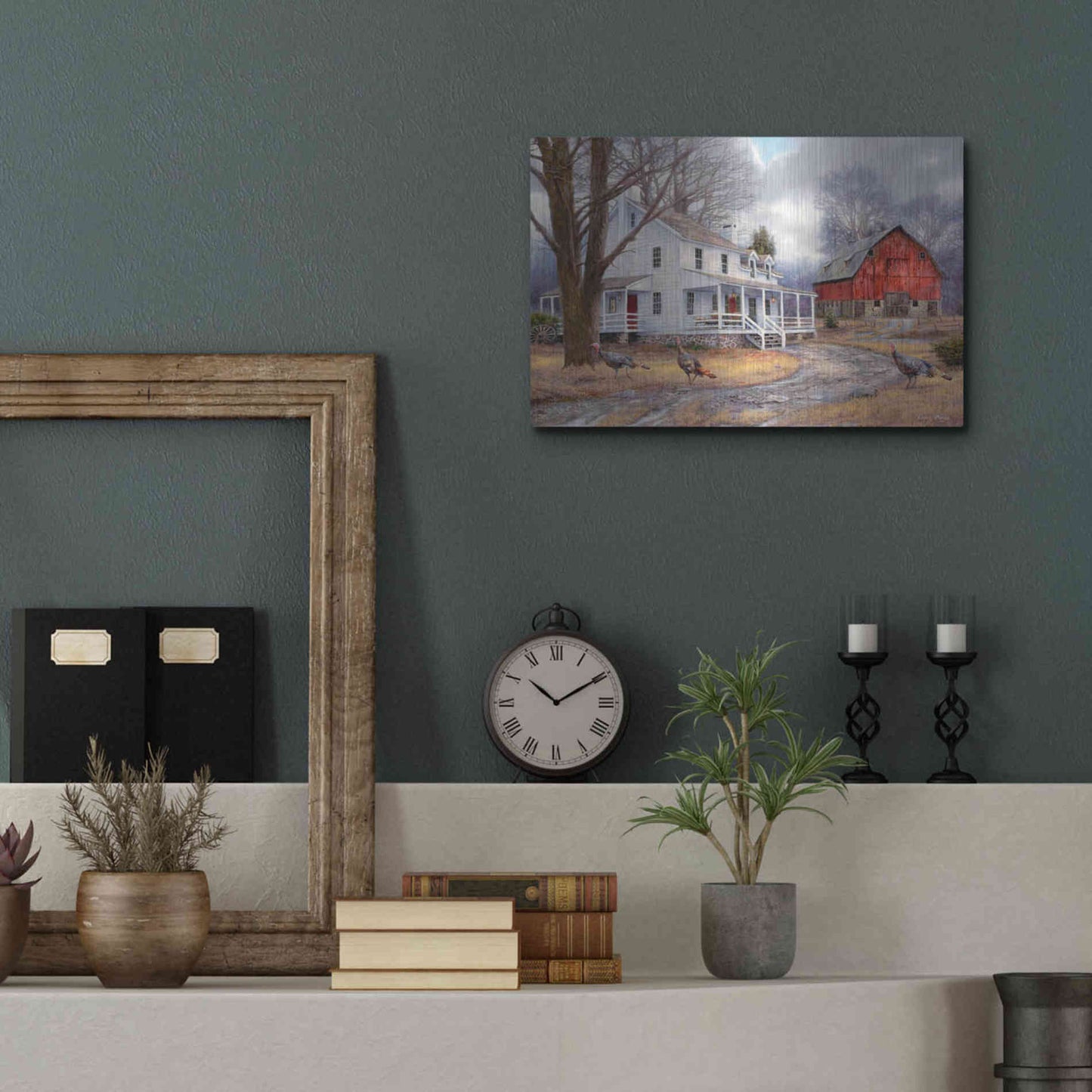Luxe Metal Art 'The Way It Used To Be' by Chuck Pinson, Metal Wall Art,16x12