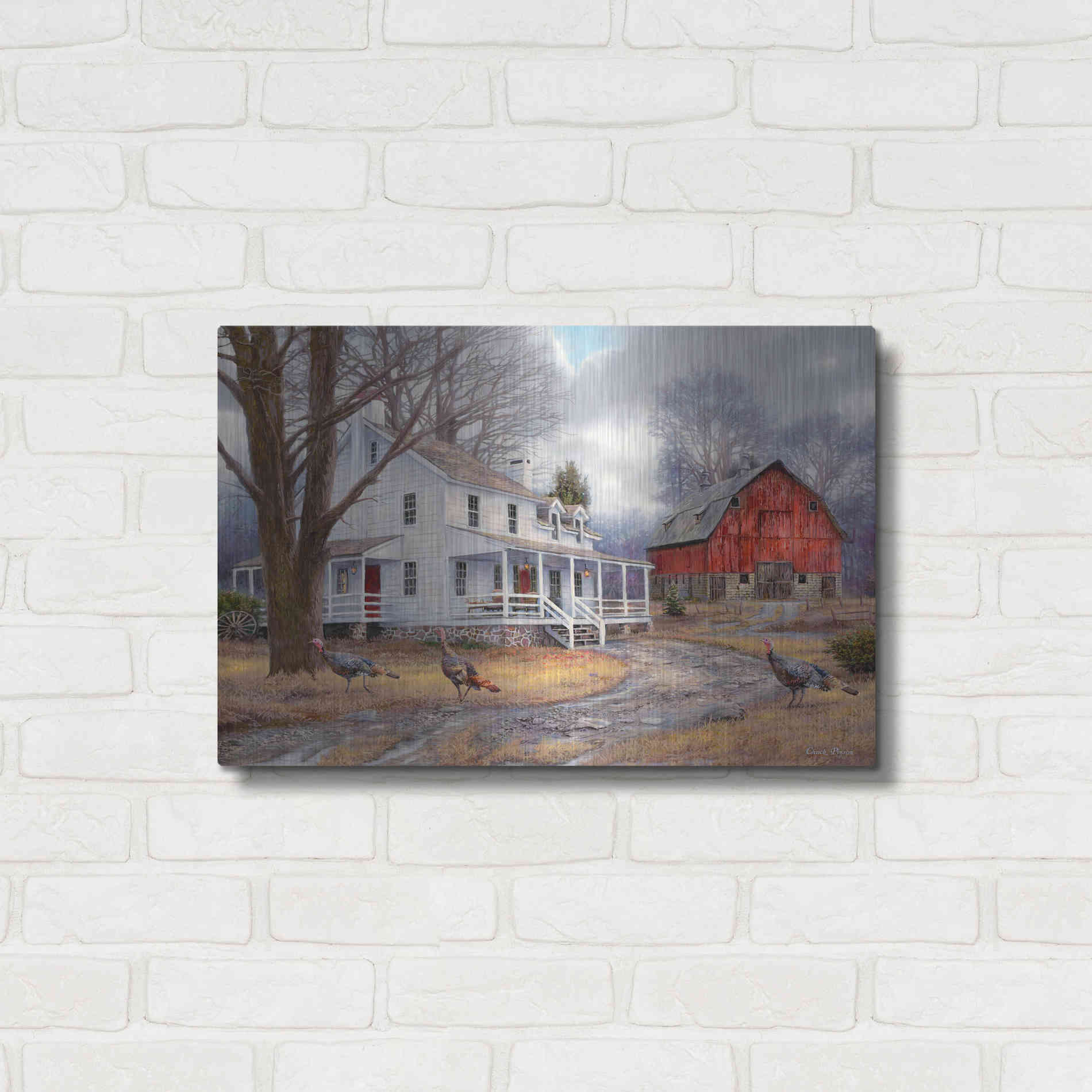 Luxe Metal Art 'The Way It Used To Be' by Chuck Pinson, Metal Wall Art,24x16