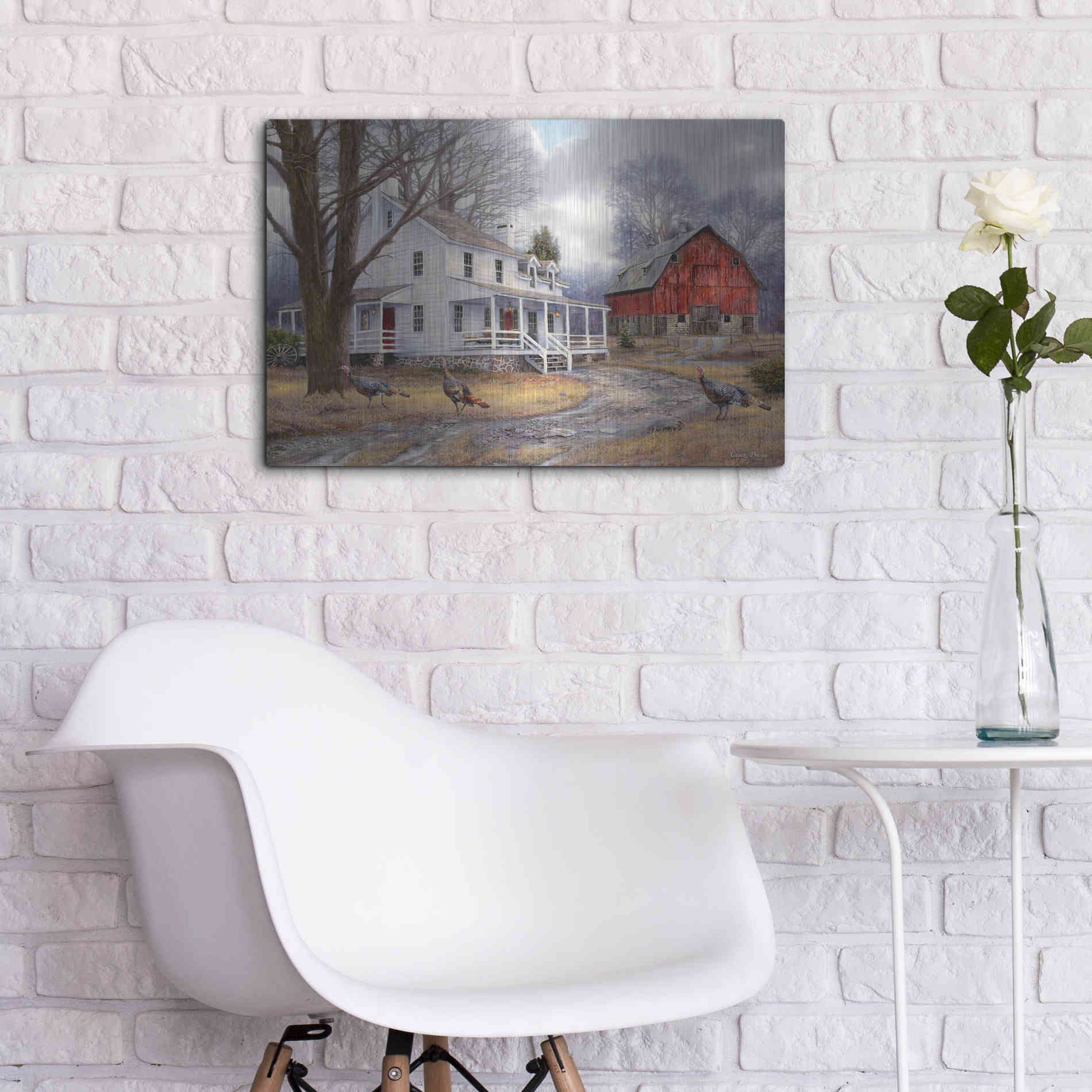 Luxe Metal Art 'The Way It Used To Be' by Chuck Pinson, Metal Wall Art,24x16