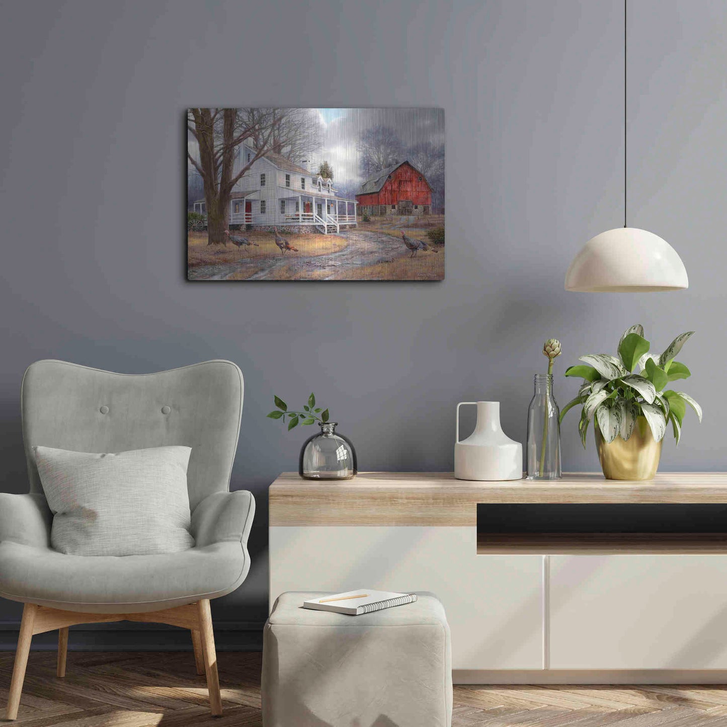 Luxe Metal Art 'The Way It Used To Be' by Chuck Pinson, Metal Wall Art,24x16