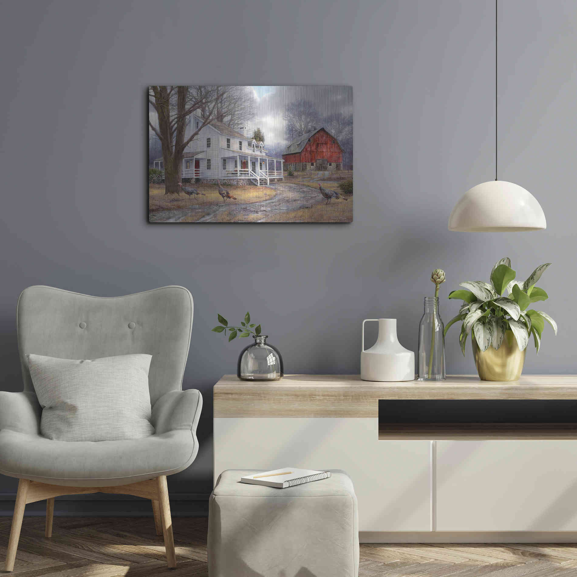 Luxe Metal Art 'The Way It Used To Be' by Chuck Pinson, Metal Wall Art,24x16