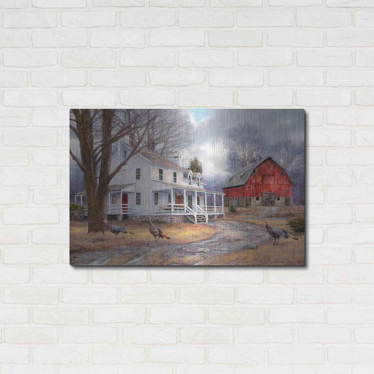 Luxe Metal Art 'The Way It Used To Be' by Chuck Pinson, Metal Wall Art,36x24