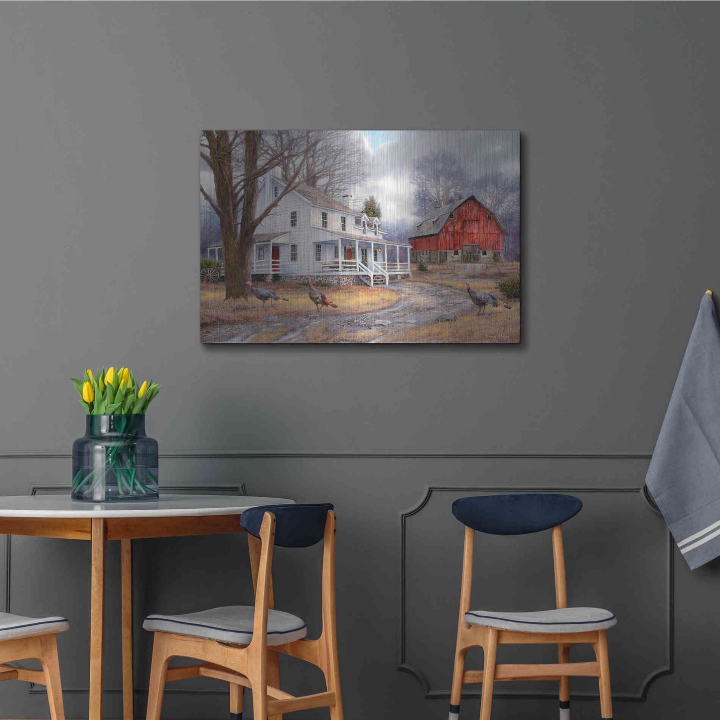 Luxe Metal Art 'The Way It Used To Be' by Chuck Pinson, Metal Wall Art,36x24