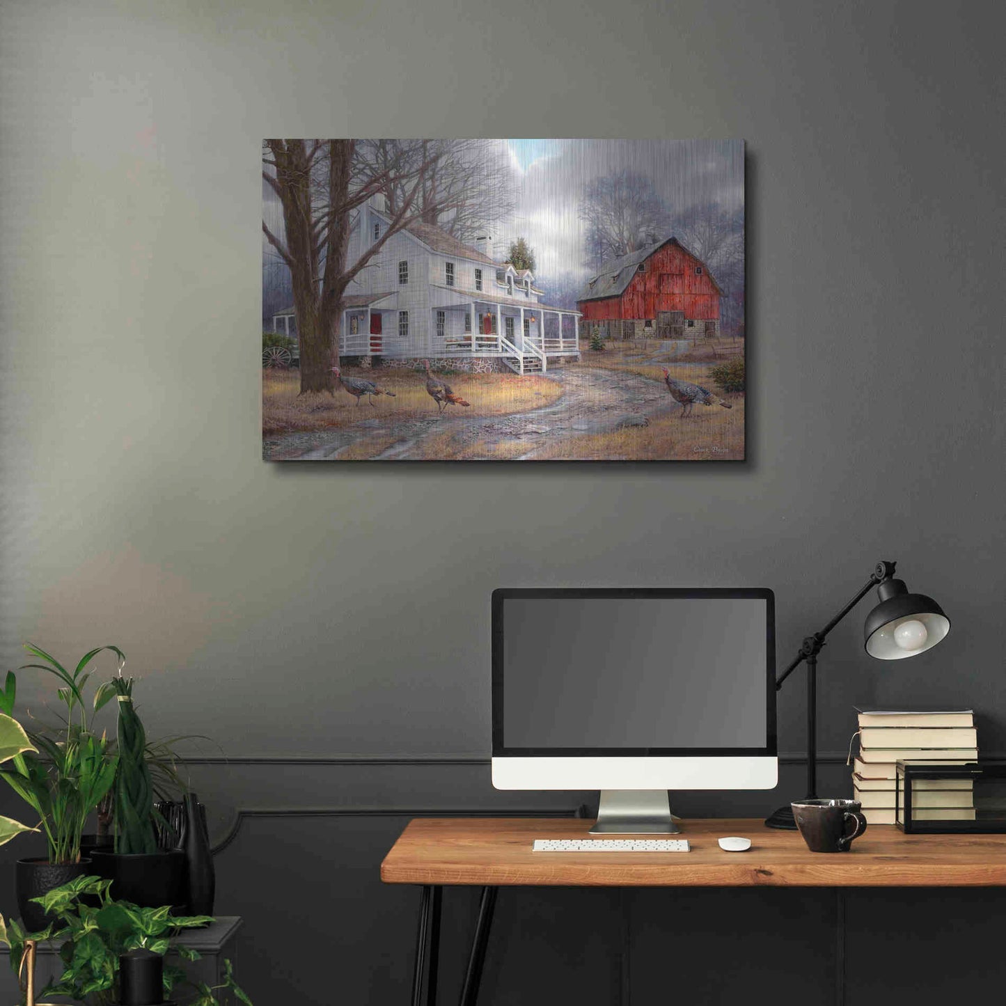 Luxe Metal Art 'The Way It Used To Be' by Chuck Pinson, Metal Wall Art,36x24