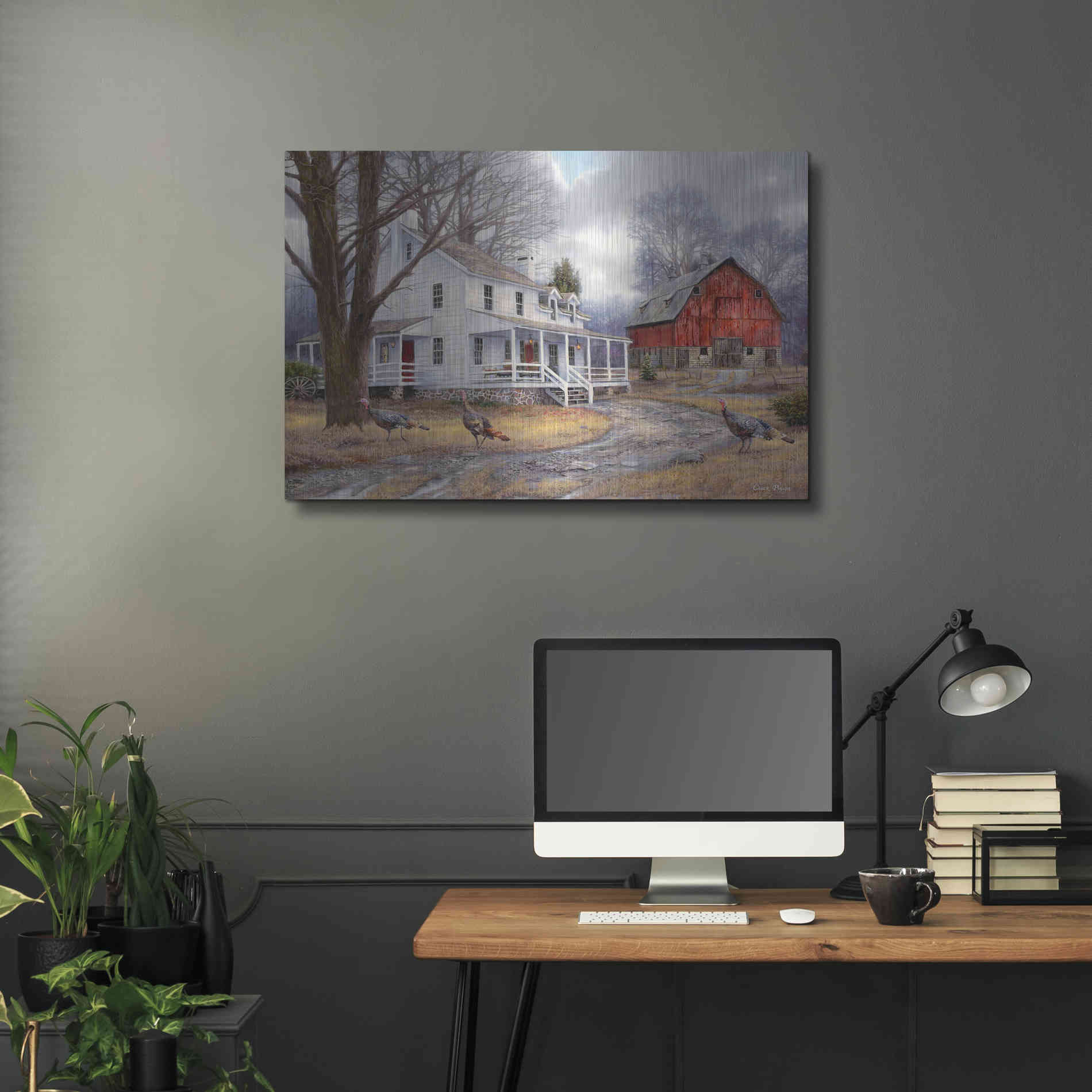 Luxe Metal Art 'The Way It Used To Be' by Chuck Pinson, Metal Wall Art,36x24