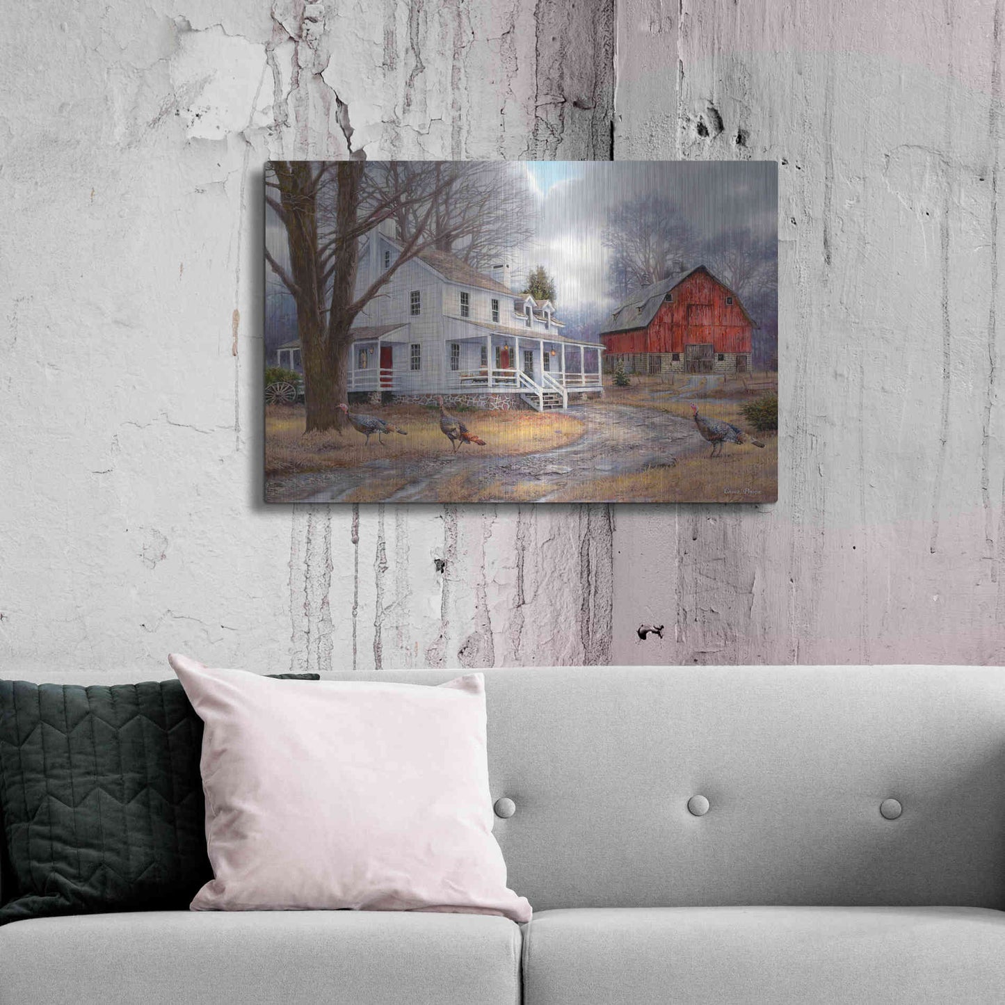 Luxe Metal Art 'The Way It Used To Be' by Chuck Pinson, Metal Wall Art,36x24