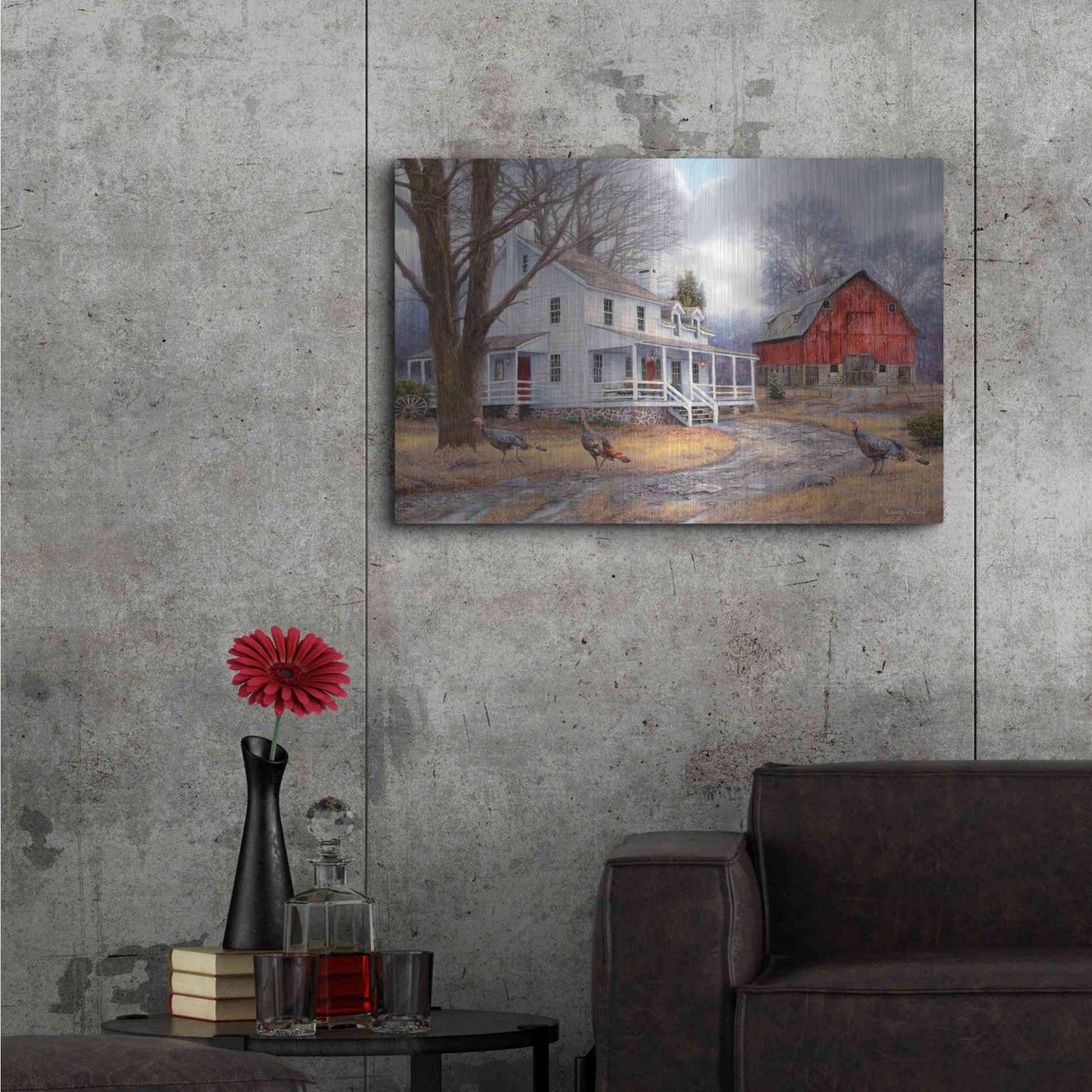 Luxe Metal Art 'The Way It Used To Be' by Chuck Pinson, Metal Wall Art,36x24