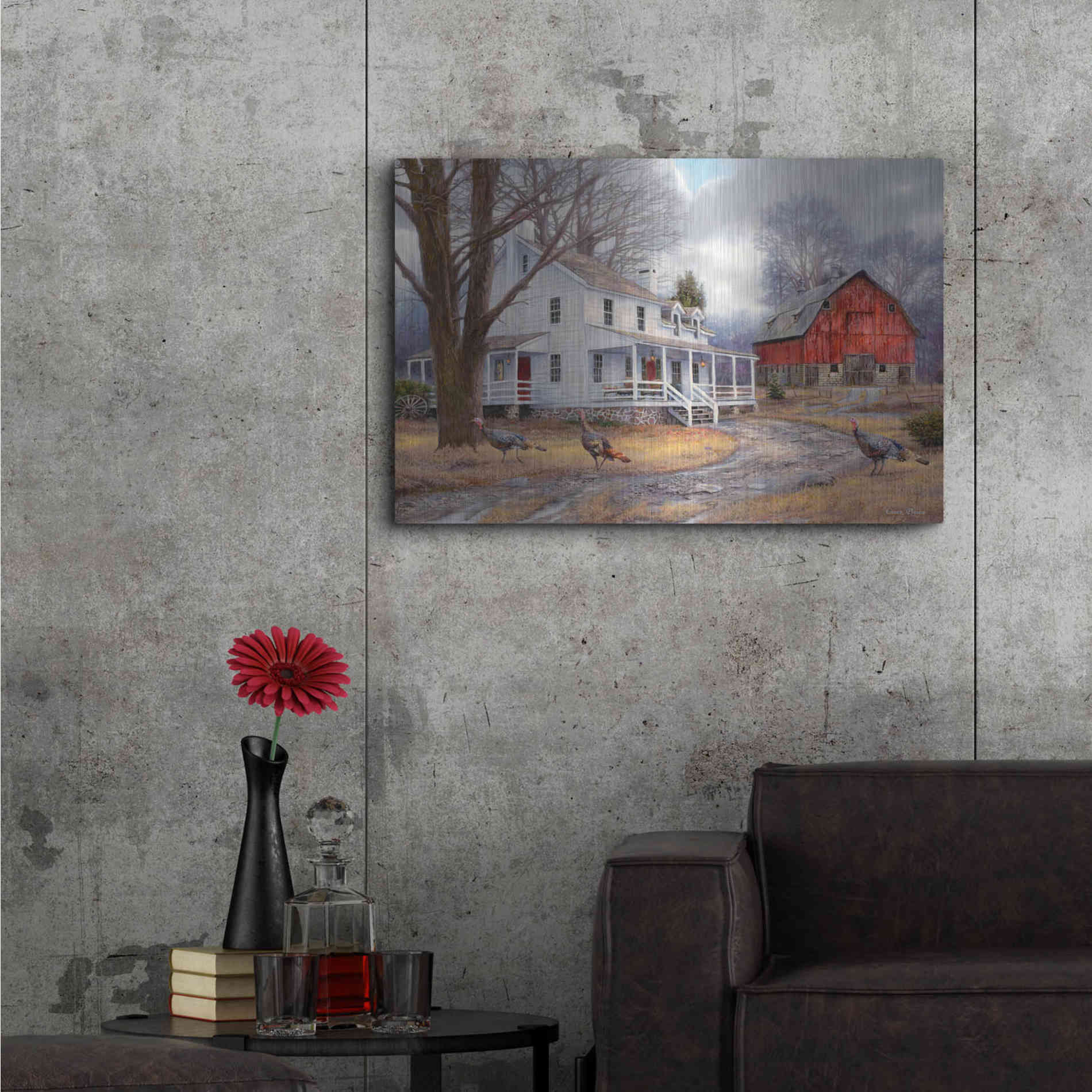 Luxe Metal Art 'The Way It Used To Be' by Chuck Pinson, Metal Wall Art,36x24