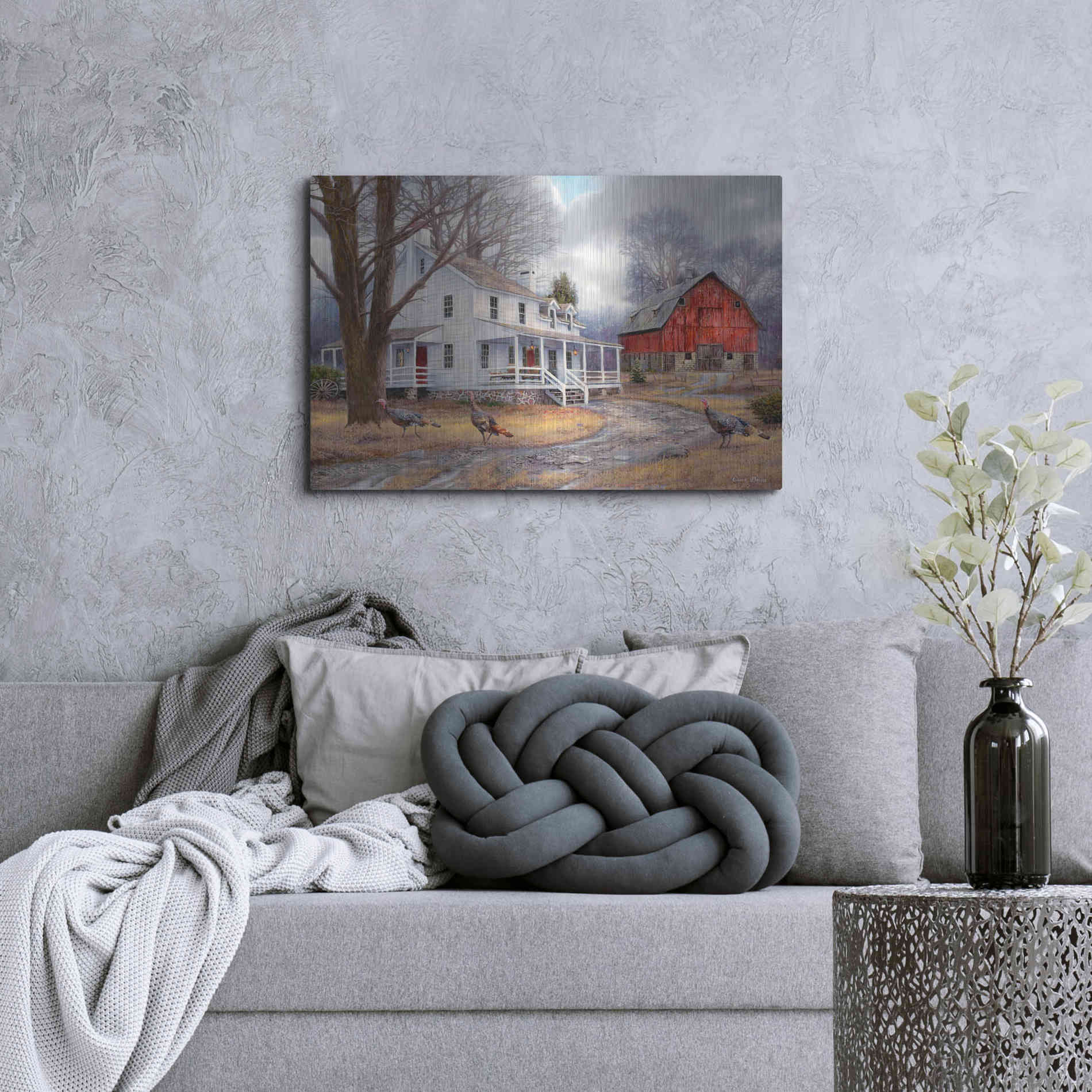 Luxe Metal Art 'The Way It Used To Be' by Chuck Pinson, Metal Wall Art,36x24