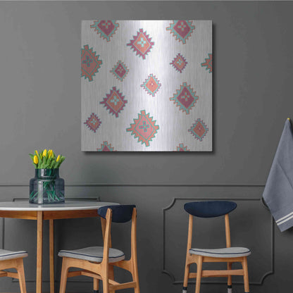 Luxe Metal Art 'Playful Llamas Pattern II' by Farida Zaman, Metal Wall Art,36x36