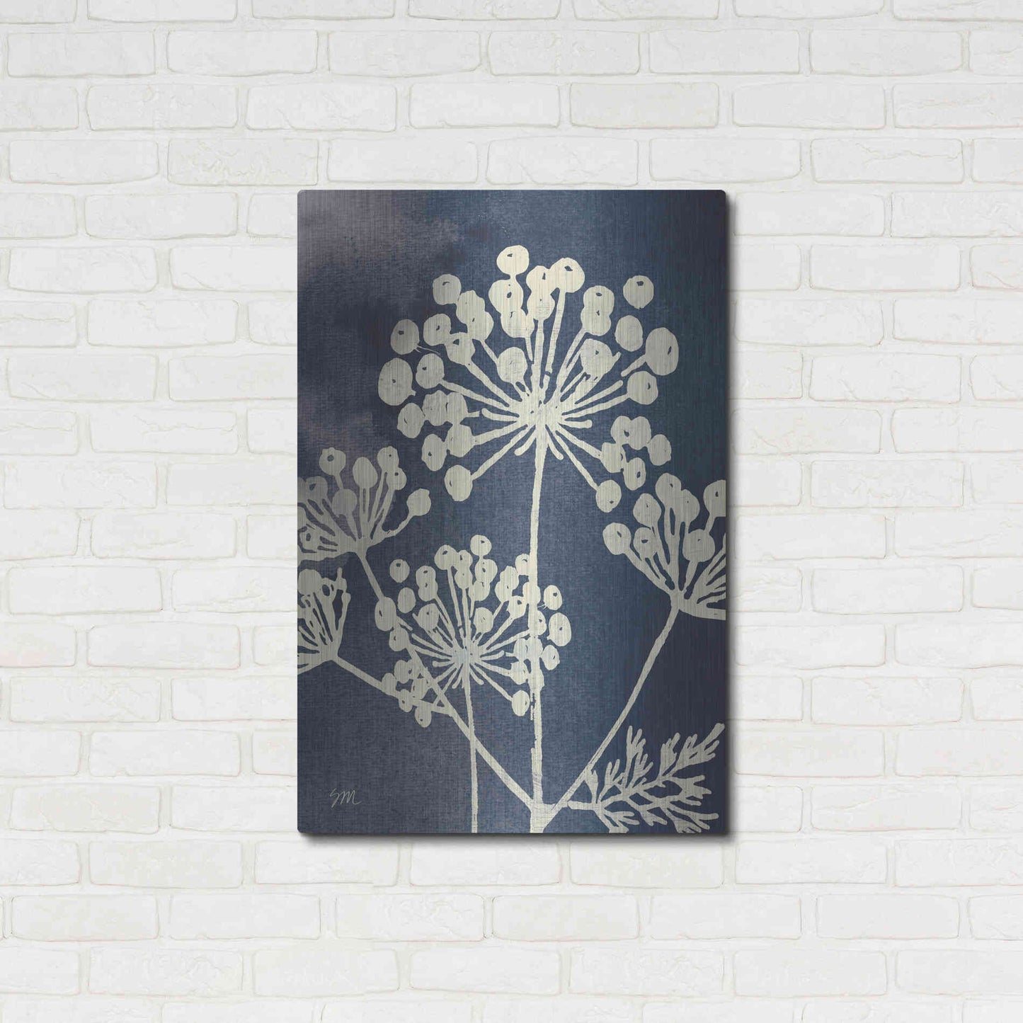 Luxe Metal Art 'Dark Blue Sky Garden I' by Studio Mousseau, Metal Wall Art,24x36