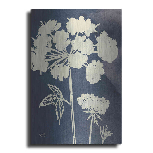 Luxe Metal Art 'Dark Blue Sky Garden III' by Studio Mousseau, Metal Wall Art