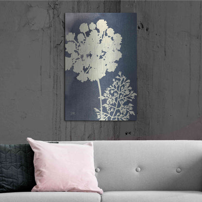 Luxe Metal Art 'Dark Blue Sky Garden IV' by Studio Mousseau, Metal Wall Art,24x36