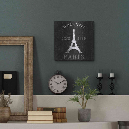 Luxe Metal Art 'Refurbished Eiffel Tower' by Wild Apple Portfolio, Metal Wall Art,12x12