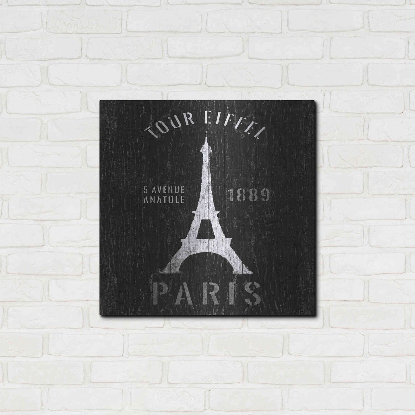 Luxe Metal Art 'Refurbished Eiffel Tower' by Wild Apple Portfolio, Metal Wall Art,24x24