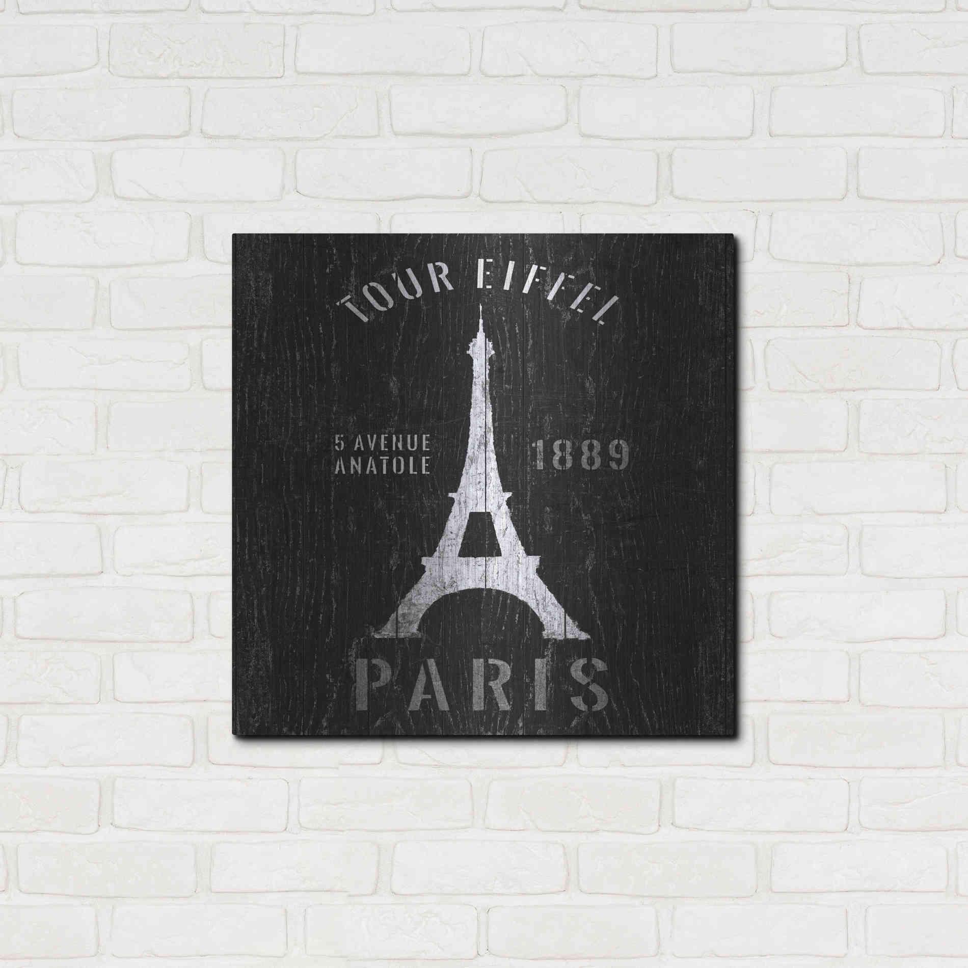 Luxe Metal Art 'Refurbished Eiffel Tower' by Wild Apple Portfolio, Metal Wall Art,24x24
