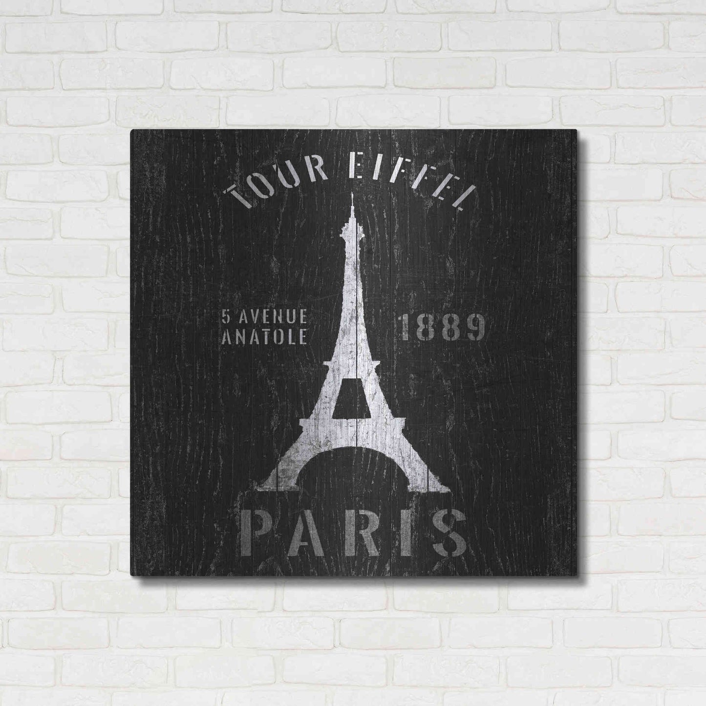 Luxe Metal Art 'Refurbished Eiffel Tower' by Wild Apple Portfolio, Metal Wall Art,36x36